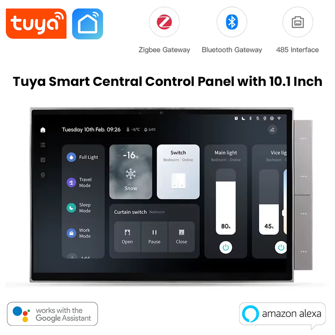 Tuya 10.1" Smart Central Control Panel | Zigbee & Bluetooth Gateway Hub | Touch Screen Home Automation