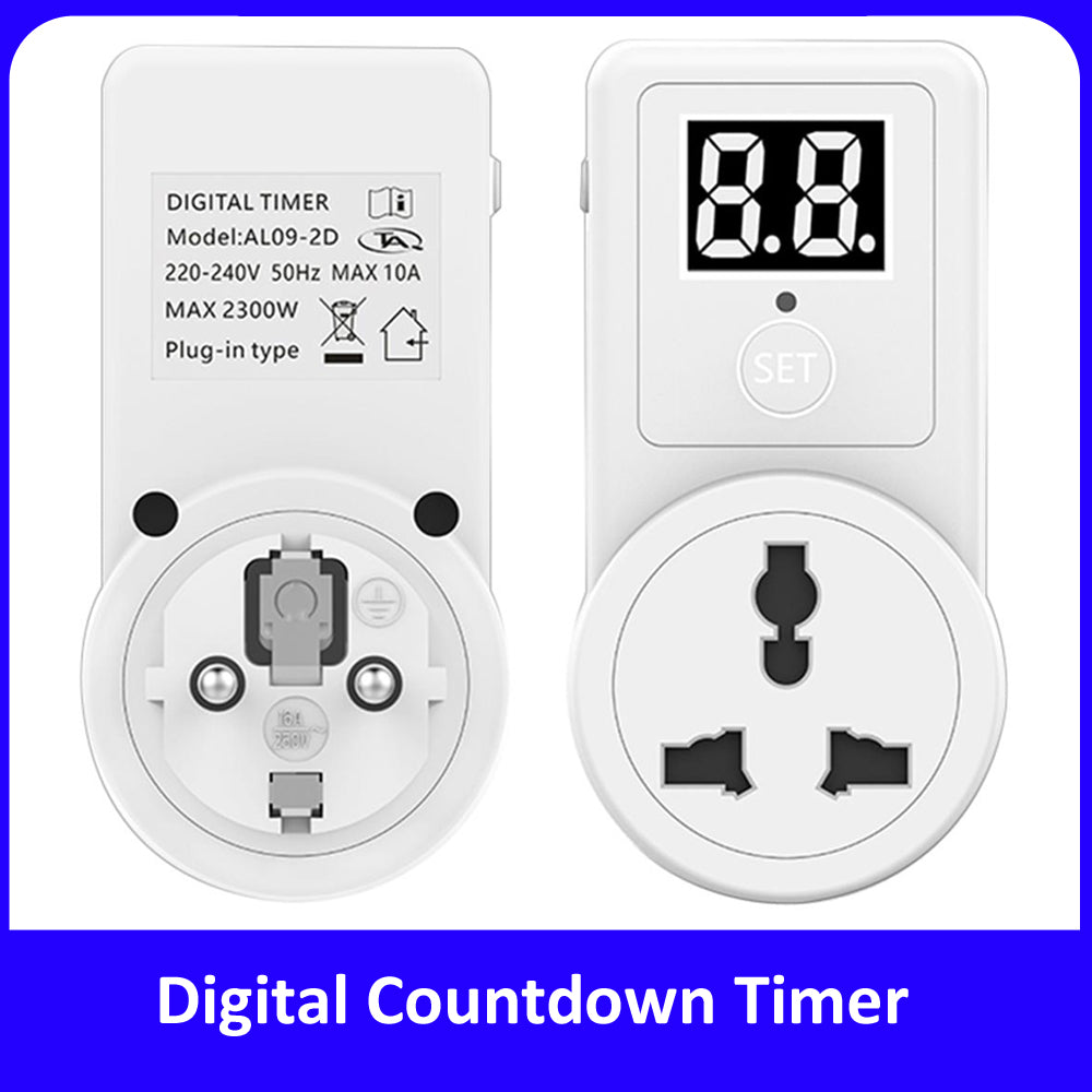 Digital Countdown Timer Switch Universal Socket