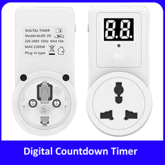 Digital Countdown Timer Switch Universal Socket