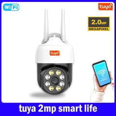 Tuya WiFi 2MP Outdoor PTZ Camera – Smart Wireless CCTV with Night Vision