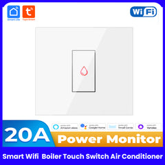 Tuya Smart Wifi  20A Water Heater Boiler Touch Switch Power Meter