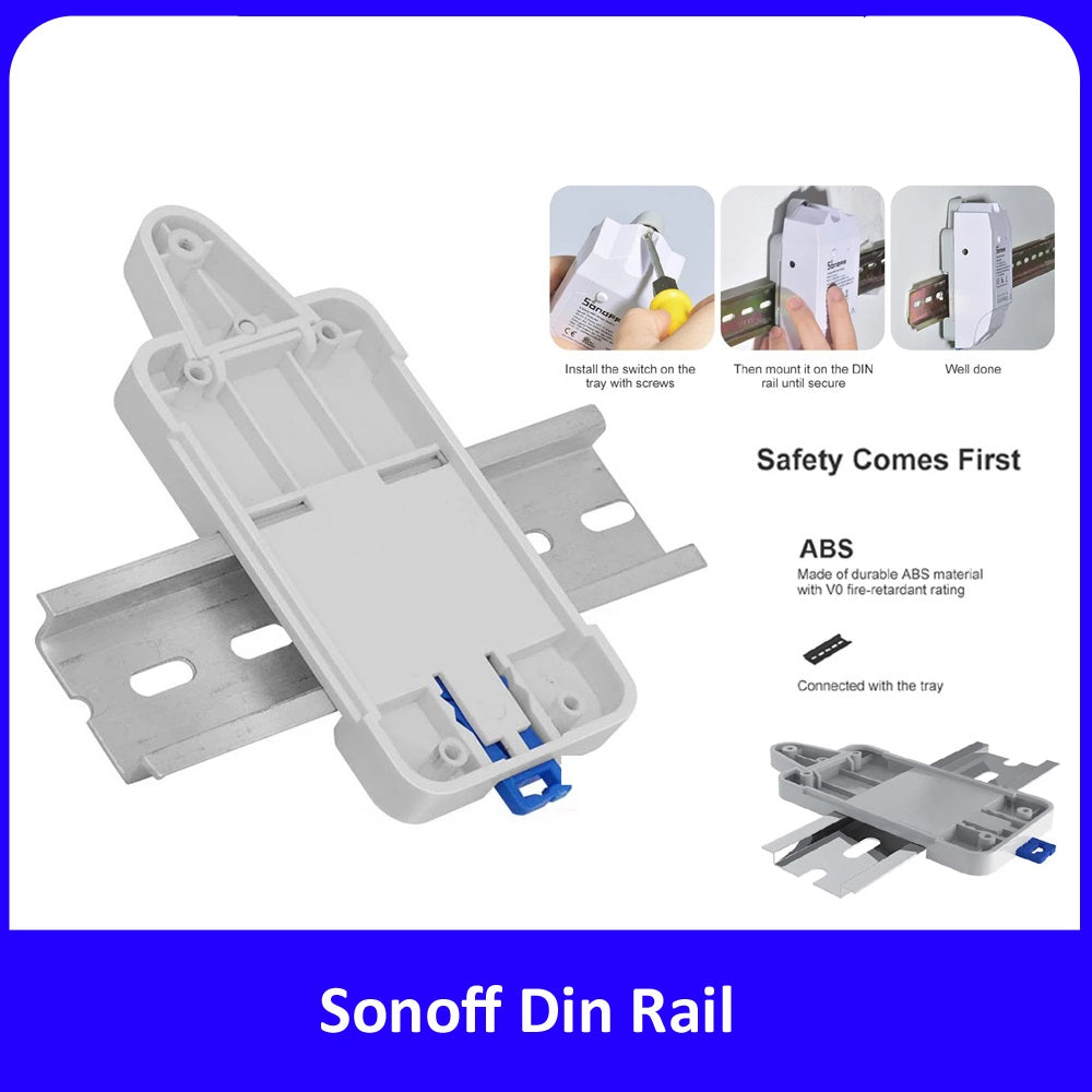 Sonoff Smart Switch Din Rail Tray| ABS Fireproof Adapter Tray