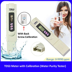 TDS Tester Meter with Back Screw Calibration