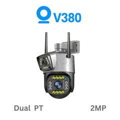 Dual Lens Wireless Security PT Out Door Camera