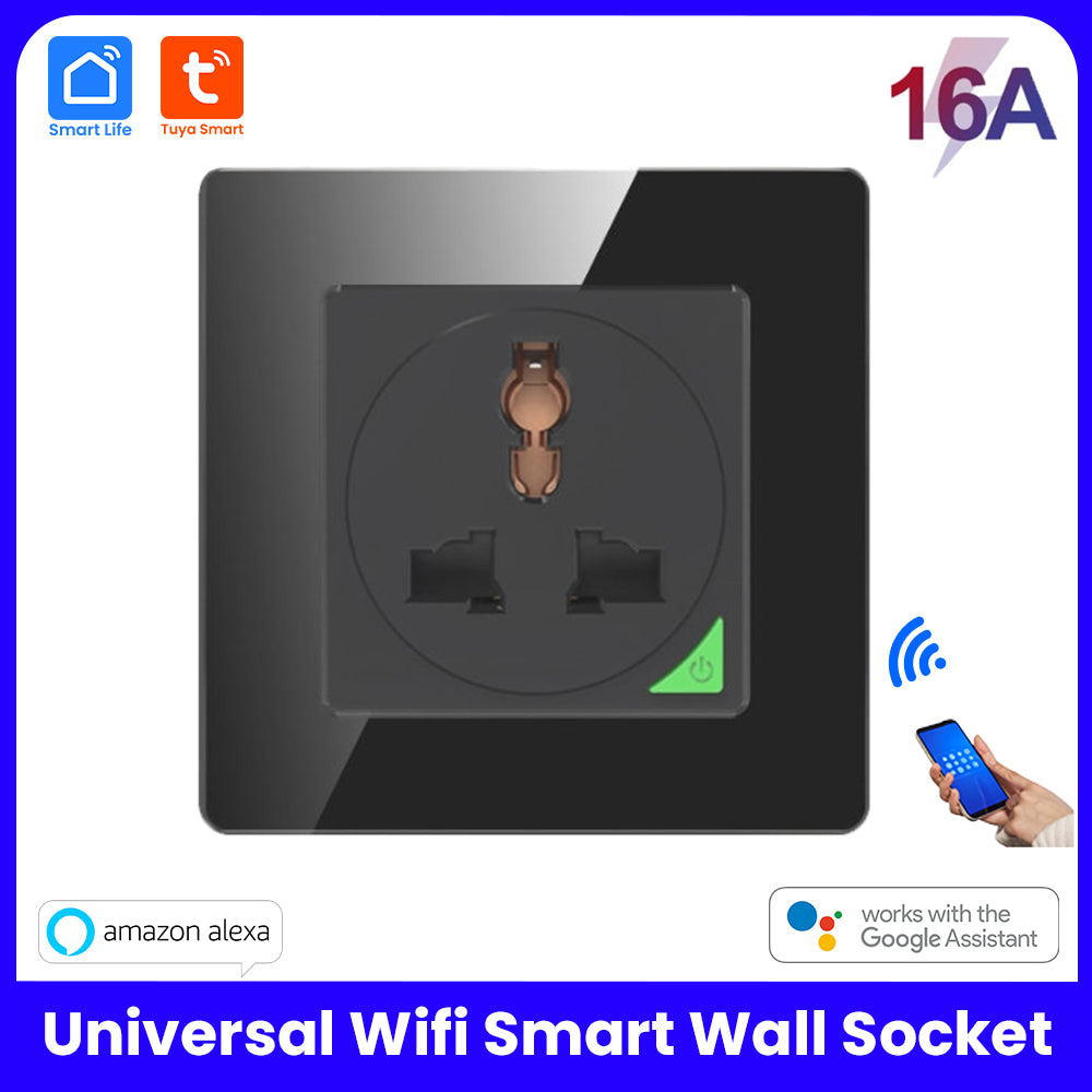 Tuya Smart 16A WIFI Socket Wall Switch - White