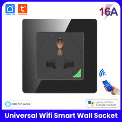 Tuya Smart 16A WIFI Socket Wall Switch - White
