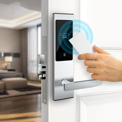 Smart Hotel Door Lock RFID Card & Key Access | Stainless Steel Digital Lock for Home, Hotel & Apartment
