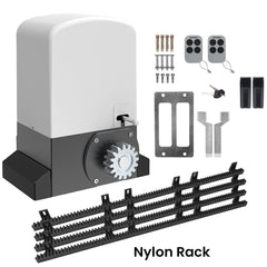 1000KG Automatic Sliding Gate Motor AC 220V | Heavy Duty Electric Gate Opener with Remote Control | Soft Start & Stop | Jujiang PYM-H220D