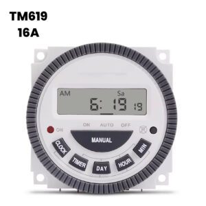 16A Digital Timer Switch with Dustproof Cover 7 Days Weekly Programmable