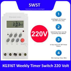 25A Digital Timer Switch Din Rail KG316T
