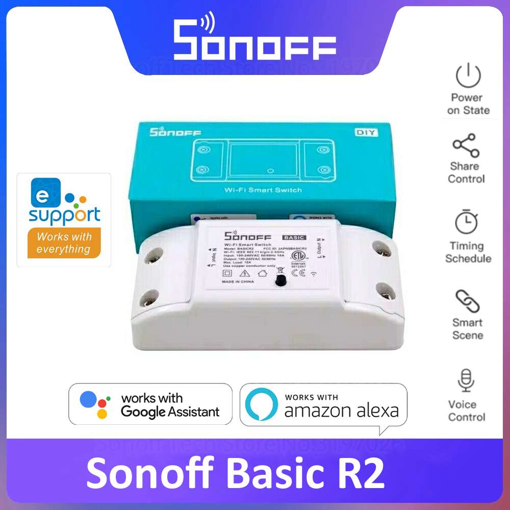 Sonoff Basic R2 WiFi Smart Timer Switch – Smartways Security  Technologies