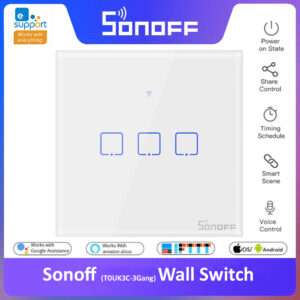 SONOFF T0UK3C -3 Gang Smart Wall Touch Switch