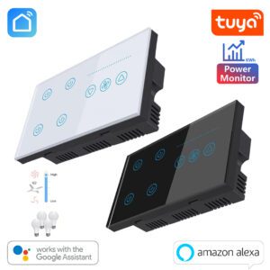 Tuya Smart WiFi 4 gang + Fan Wall Switch US