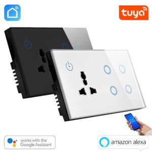 Tuya Smart WiFi 4 gang + Socket Wall Switch US