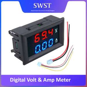 Voltmeter, Ammeter 0.56″ Blu/Red DualDisplay