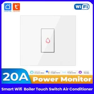 Tuya Smart Wifi  20A Water Heater Boiler Touch Switch with Power Meter