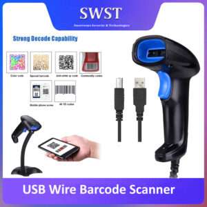 2D/1D Wired Scanner with Stand