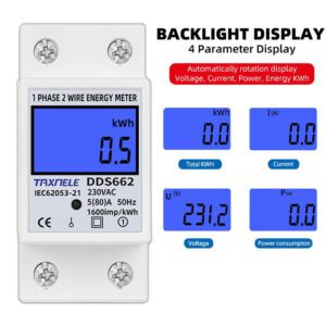 80A Din Rail Digital Single Phase Energy Meter