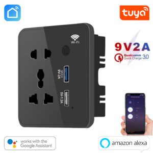 Tuya Smart 10A WIFI Wall Socket with USB