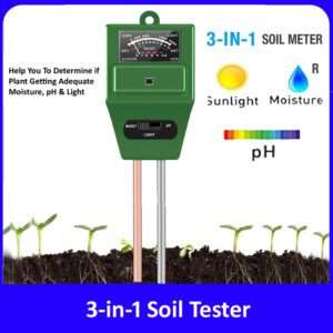 3 in 1 Plant Flowers Soil PH Tester Hydroponics Analyzer