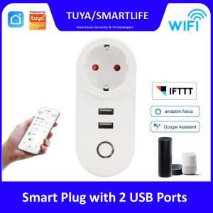 Tuya Smart Wifi Plug Socket With USB Ports