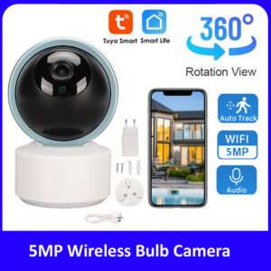 Tuya Smart WiFi 5MP HD Night VIsion Auto Tracking Home Security Camera