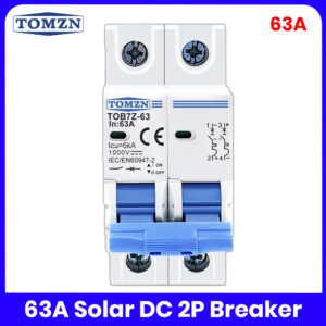 TOMZN 2P DC Solar Mini DC MCB Circuit Breaker For PV System