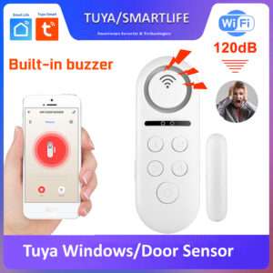 WiFi Tuya Door Sensor Build-in buzzle Magnetic Window Detector