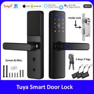 Tuya WiFi Smart Intelligent Fingerprint Lock With Key Smart Tuya APP