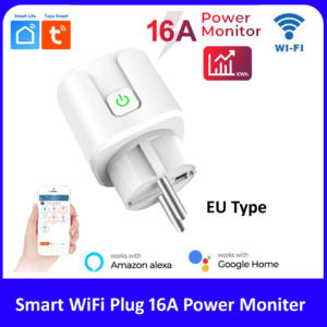 Tuya WiFi 16A EU Smart Plug with Power Meter