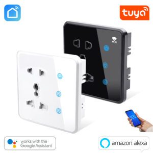 Tuya Smart Wifi 2 Gang + Universal Wall Socket