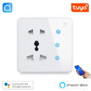 Tuya Smart Wifi 2 Gang + Universal Wall Socket