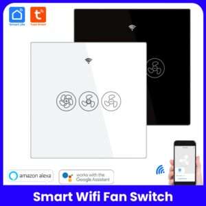 Tuya Smart WiFi Ceiling Fan Switch Works with Alexa and Google RF433MHZ Supported