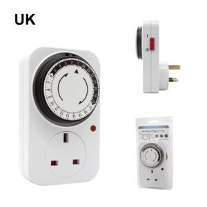 24 Hour Programmable Mechanical Timer Switch Socket Timer 220V – 16A EU plug