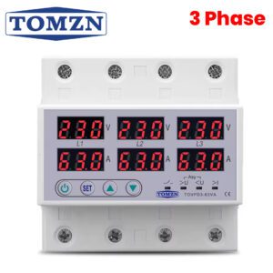 3 Phase 63A Adjustable Over/Under Voltage Protector (TOVPD3-63VA)