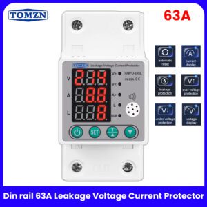 Din Rail TOMZN 63A Over Under Leakage Protector TOMPD-63SL