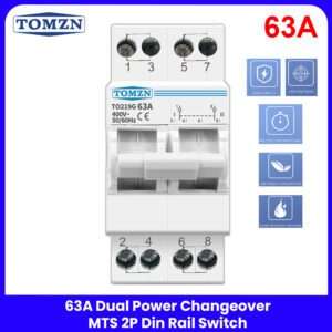 TOMZN 2P 63A MTS Dual Power Manual Transfer  TOMZN Breaker Type Changeover