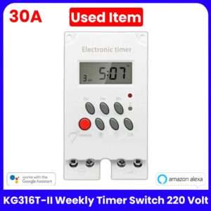 KG316T-II Digital Timer Switch 180 Days Programmable 24hrs Electronic Time Switch Relay 220V Used Item 40% OFF