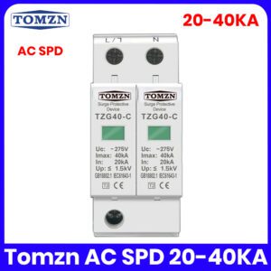 Tomzn AC SPD 20KA~40KA C ~275VAC House Surge Protector protection Protective Low-voltage Arrester Device