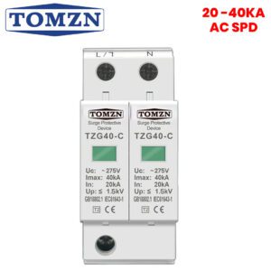 Tomzn AC SPD 20KA~40KA C~275VAC Arrester Device