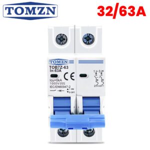 Tomzn 2P DC 1000V Solar Circuit Breaker DC Breaker 32A, 63A