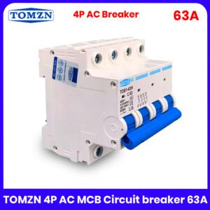 TOMZN 63A 4P AC MCB TOB1-63 C Type Circuit Breaker