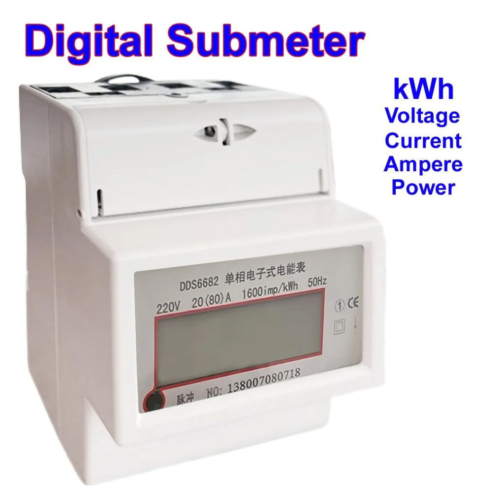 Din Rail Electric Ac V Single Phase Energy Meter Consumption Kwh Smartways Security