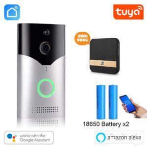 Tuya WiFi Smart Video Doorbell with Chime | Two-Way Audio | Night Vision  | Motion Detection