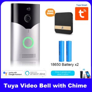 Tuya Smart Wifi Video Doorbell Rainproof Intercom PIR Motion Detector with Chime